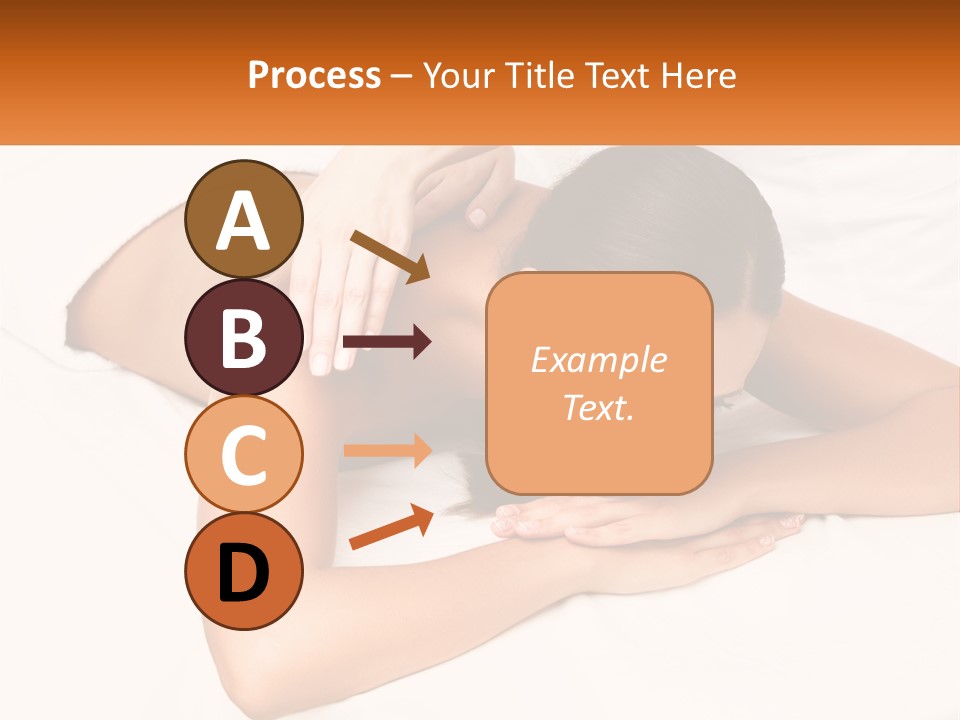 A Woman Laying On A Bed With Her Hands On Her Chest PowerPoint Template