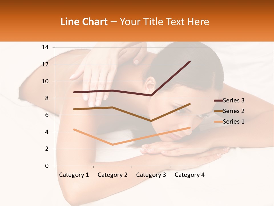 A Woman Laying On A Bed With Her Hands On Her Chest PowerPoint Template