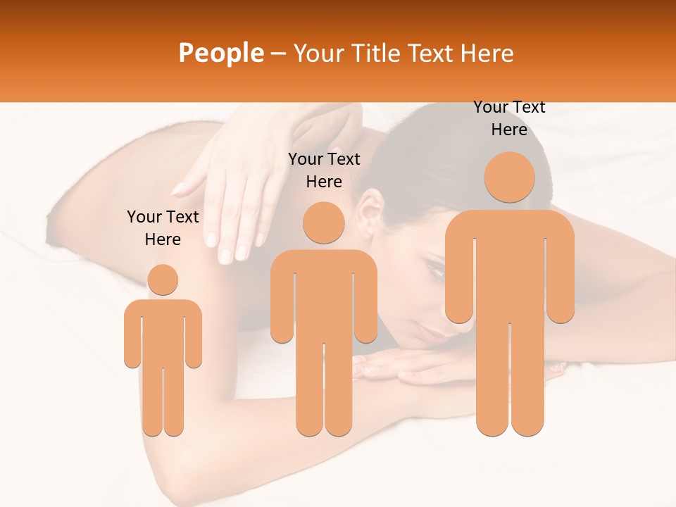 A Woman Laying On A Bed With Her Hands On Her Chest PowerPoint Template