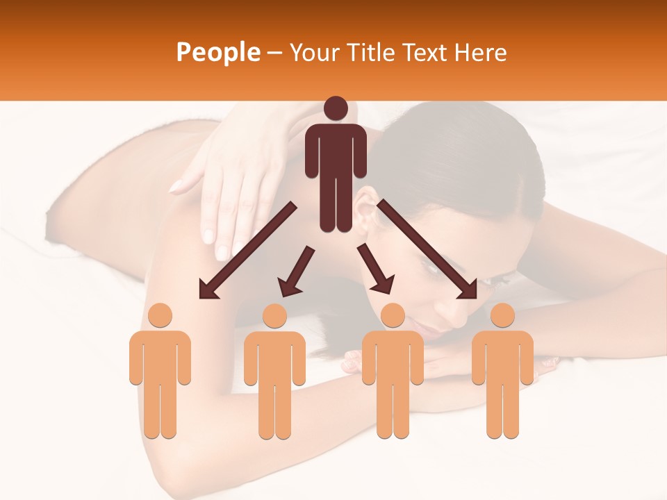 A Woman Laying On A Bed With Her Hands On Her Chest PowerPoint Template