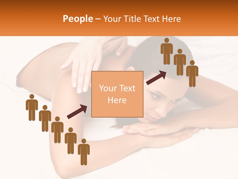 A Woman Laying On A Bed With Her Hands On Her Chest PowerPoint Template