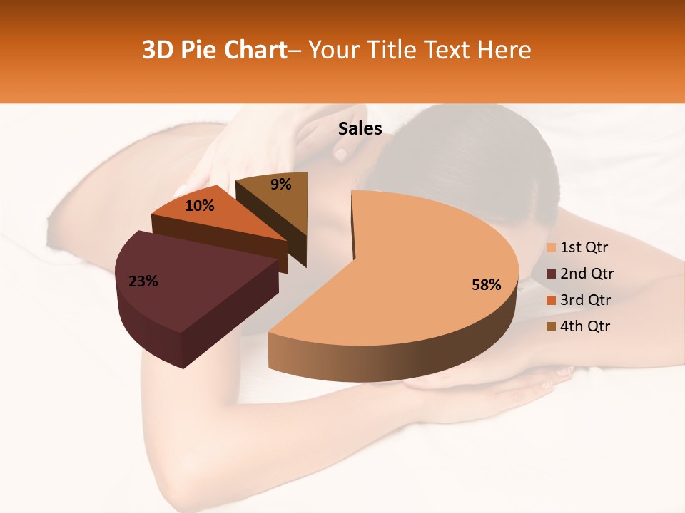 A Woman Laying On A Bed With Her Hands On Her Chest PowerPoint Template