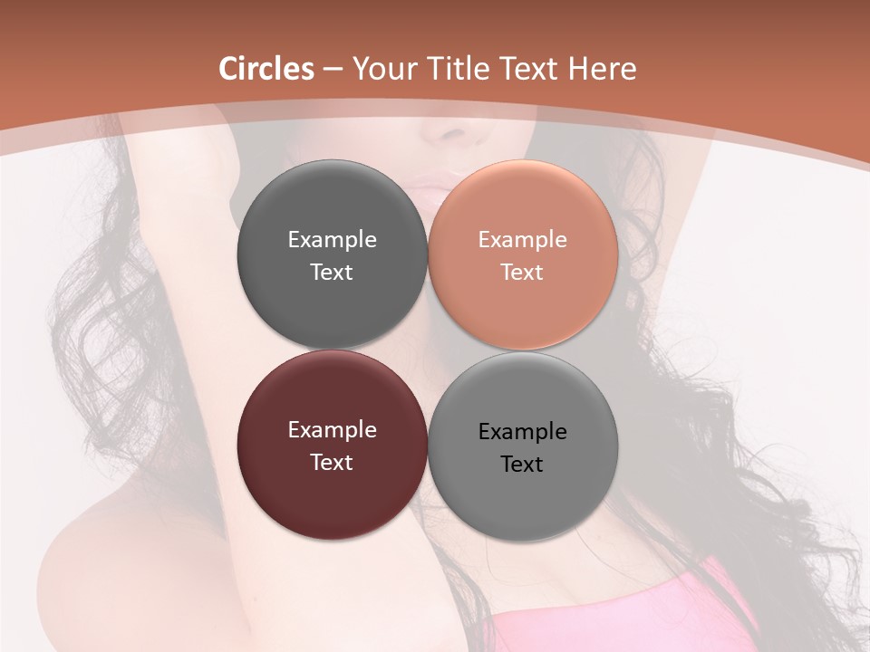 A Woman In A Pink Dress Posing For A Picture PowerPoint Template