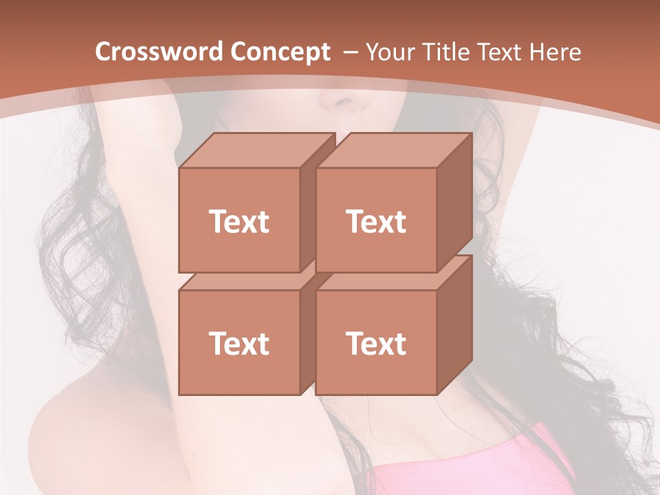 A Woman In A Pink Dress Posing For A Picture PowerPoint Template