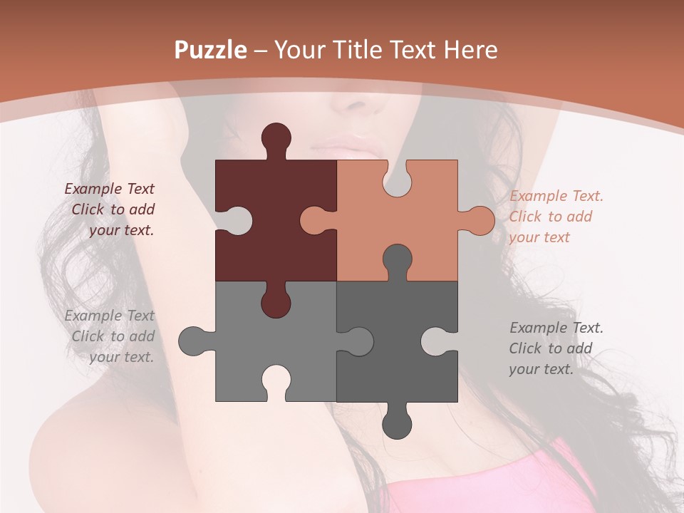 A Woman In A Pink Dress Posing For A Picture PowerPoint Template