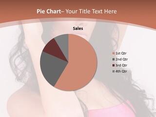 A Woman In A Pink Dress Posing For A Picture PowerPoint Template