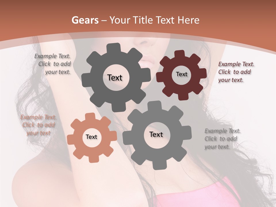 A Woman In A Pink Dress Posing For A Picture PowerPoint Template