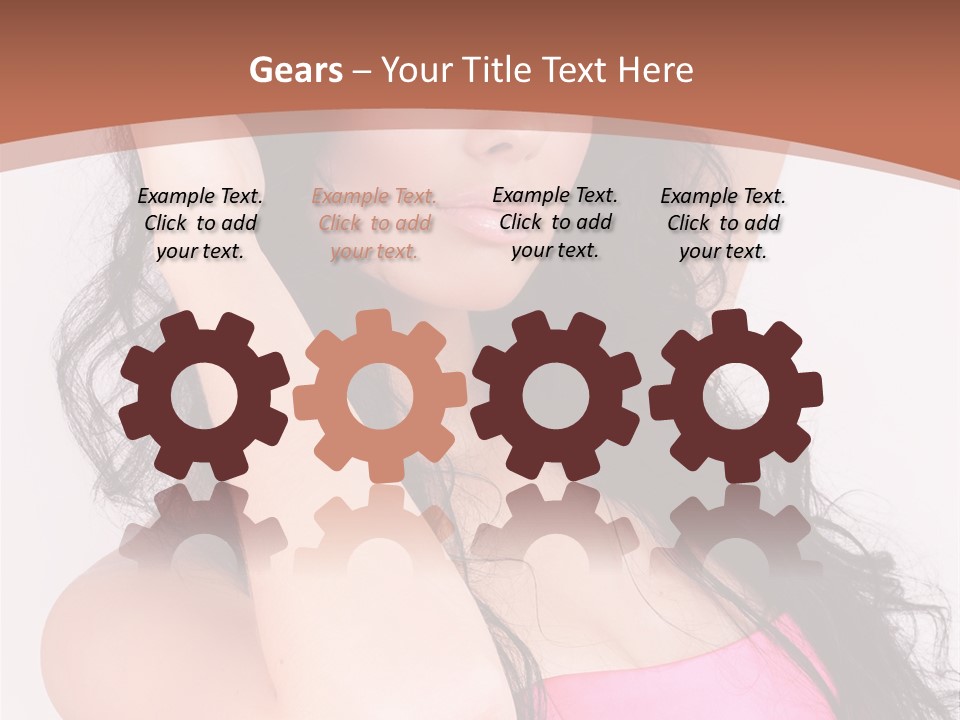 A Woman In A Pink Dress Posing For A Picture PowerPoint Template