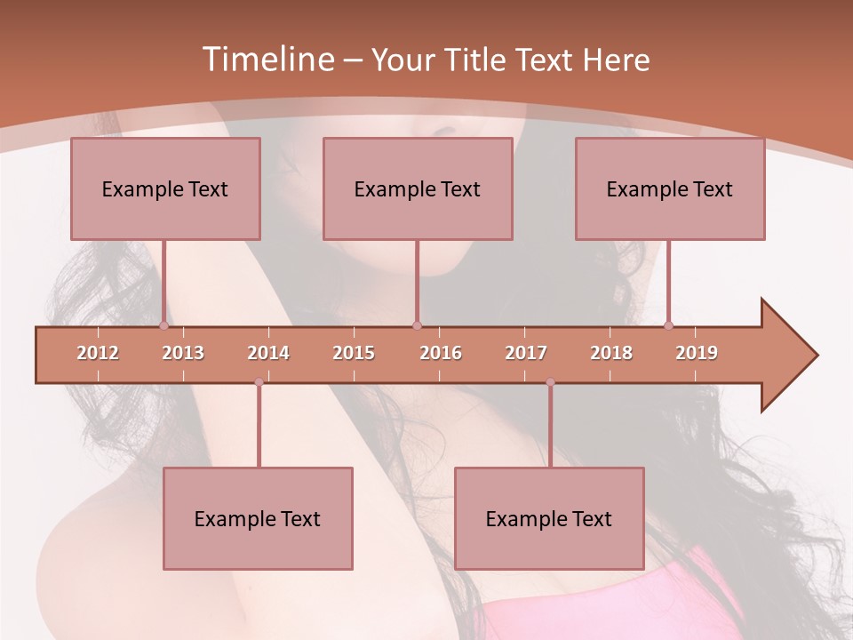 A Woman In A Pink Dress Posing For A Picture PowerPoint Template