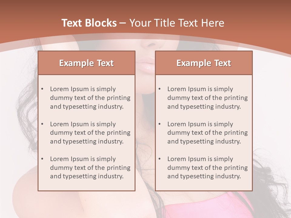 A Woman In A Pink Dress Posing For A Picture PowerPoint Template