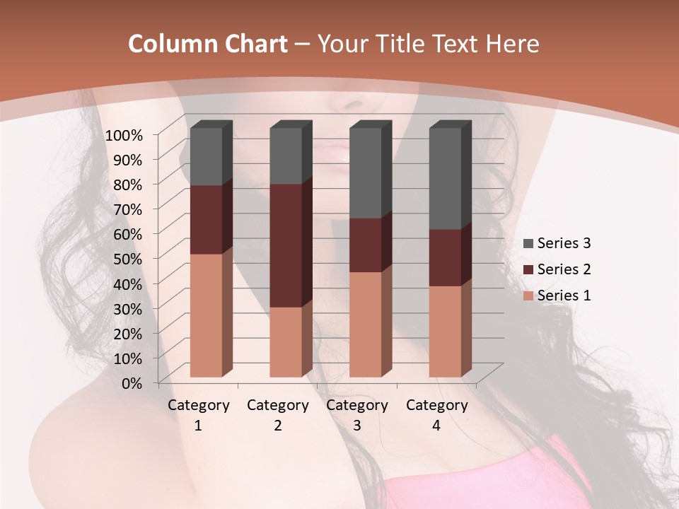 A Woman In A Pink Dress Posing For A Picture PowerPoint Template