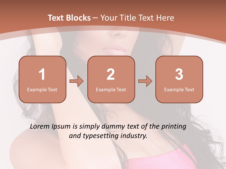 A Woman In A Pink Dress Posing For A Picture PowerPoint Template