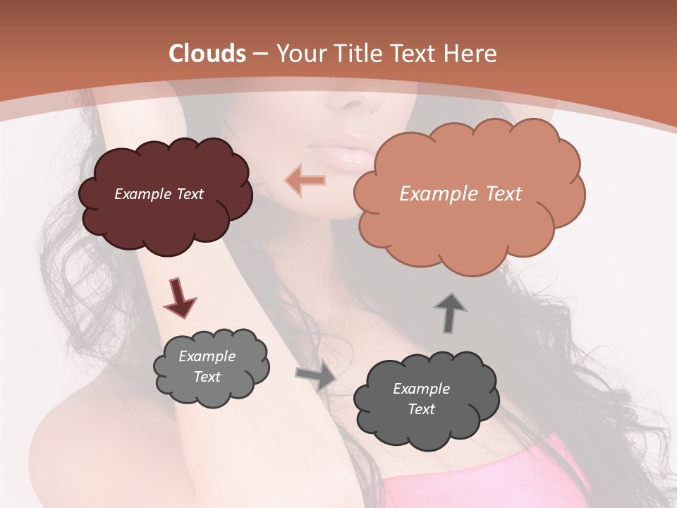 A Woman In A Pink Dress Posing For A Picture PowerPoint Template