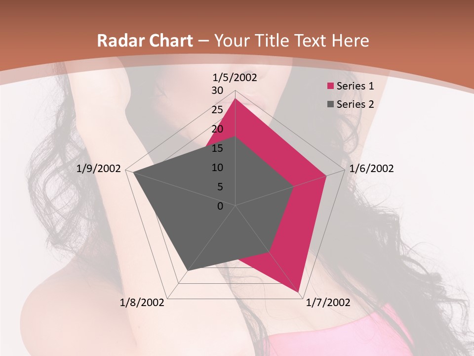 A Woman In A Pink Dress Posing For A Picture PowerPoint Template