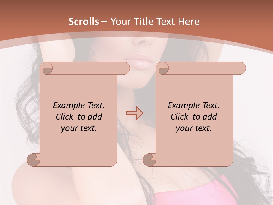 A Woman In A Pink Dress Posing For A Picture PowerPoint Template