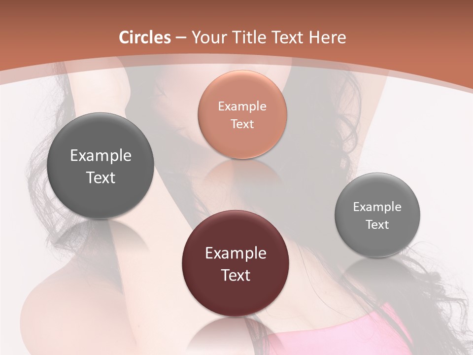 A Woman In A Pink Dress Posing For A Picture PowerPoint Template