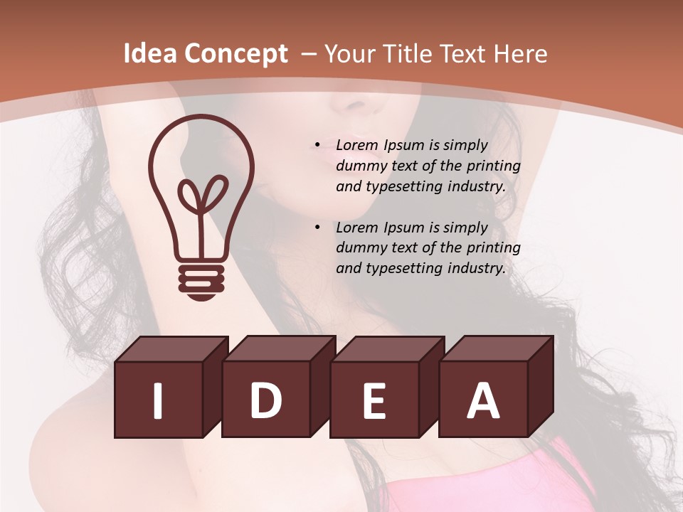 A Woman In A Pink Dress Posing For A Picture PowerPoint Template