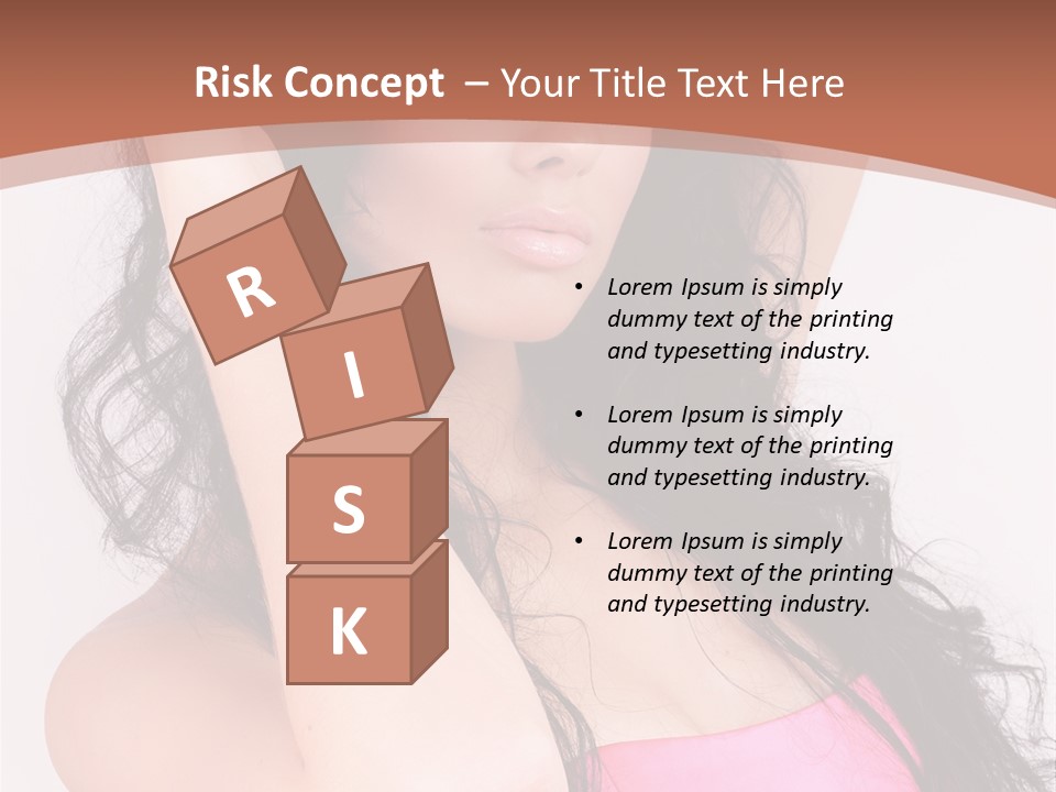 A Woman In A Pink Dress Posing For A Picture PowerPoint Template