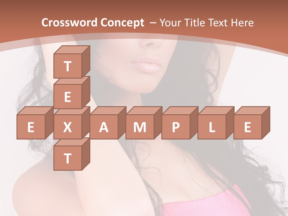 A Woman In A Pink Dress Posing For A Picture PowerPoint Template