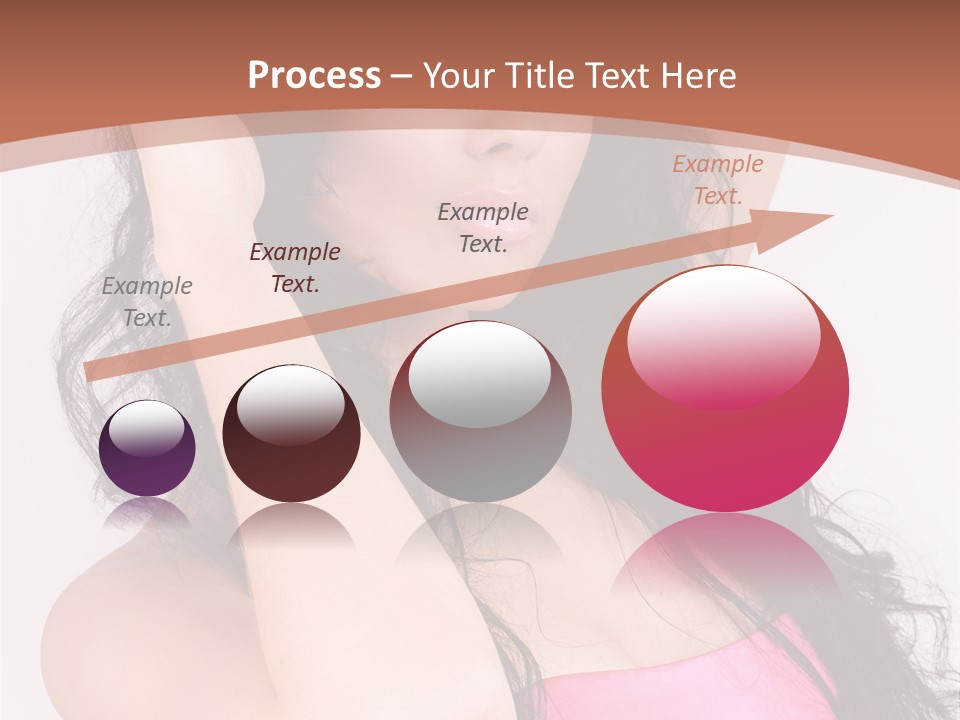 A Woman In A Pink Dress Posing For A Picture PowerPoint Template
