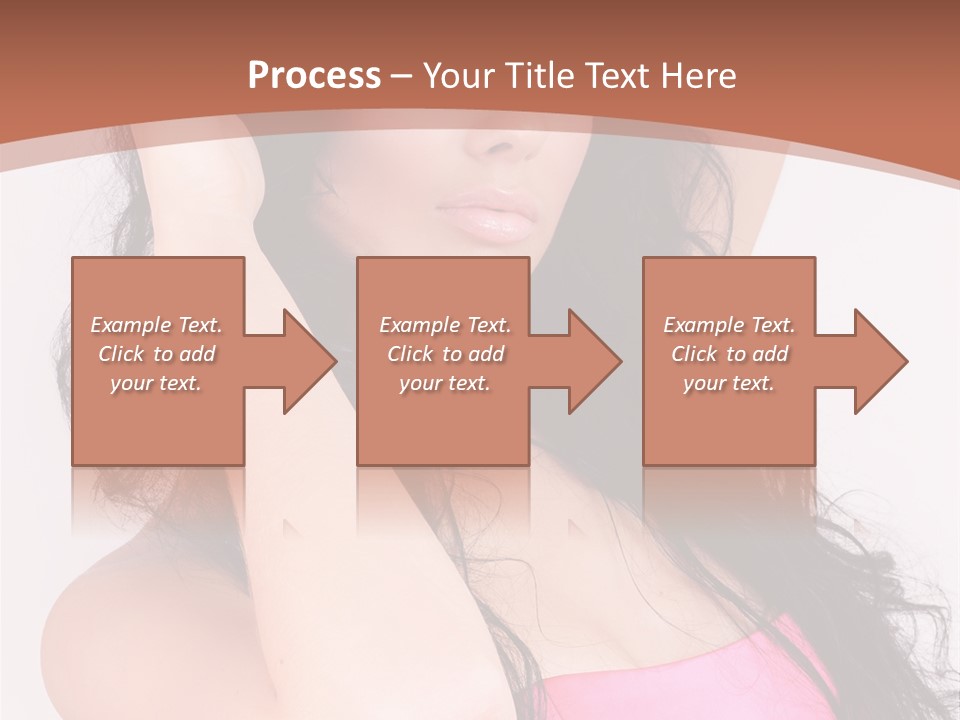 A Woman In A Pink Dress Posing For A Picture PowerPoint Template