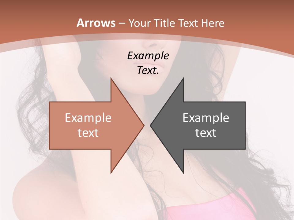 A Woman In A Pink Dress Posing For A Picture PowerPoint Template