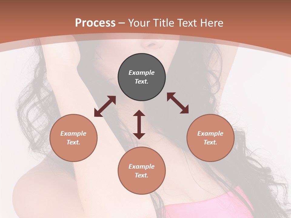 A Woman In A Pink Dress Posing For A Picture PowerPoint Template