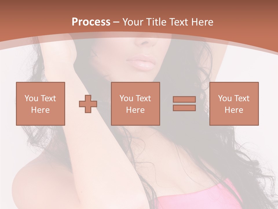 A Woman In A Pink Dress Posing For A Picture PowerPoint Template