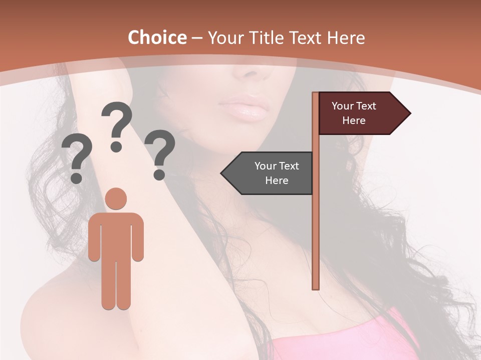A Woman In A Pink Dress Posing For A Picture PowerPoint Template