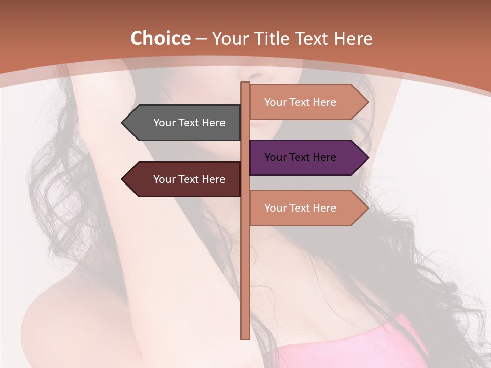 A Woman In A Pink Dress Posing For A Picture PowerPoint Template