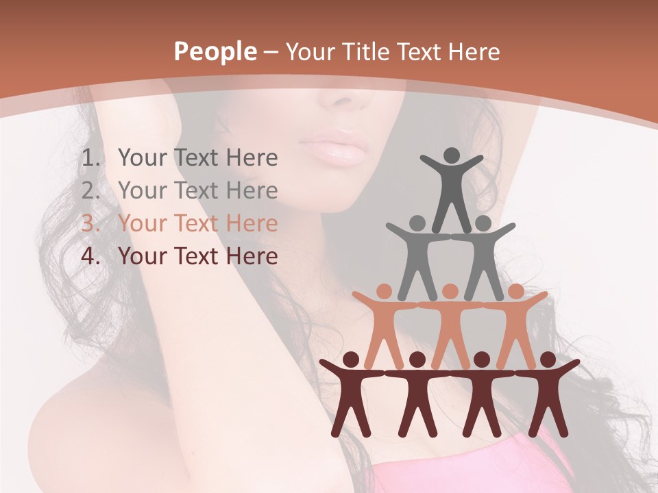 A Woman In A Pink Dress Posing For A Picture PowerPoint Template