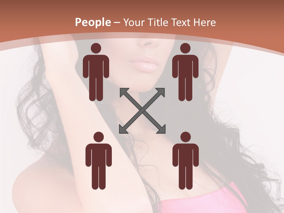 A Woman In A Pink Dress Posing For A Picture PowerPoint Template
