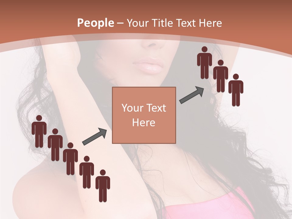 A Woman In A Pink Dress Posing For A Picture PowerPoint Template