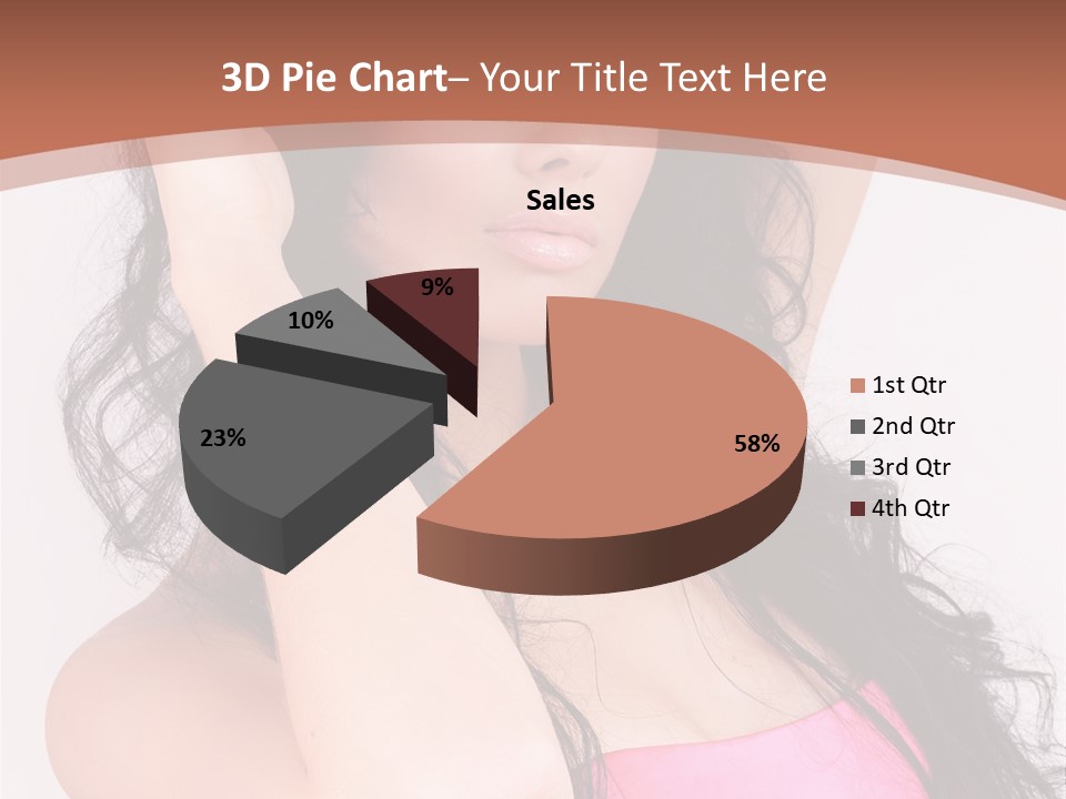 A Woman In A Pink Dress Posing For A Picture PowerPoint Template