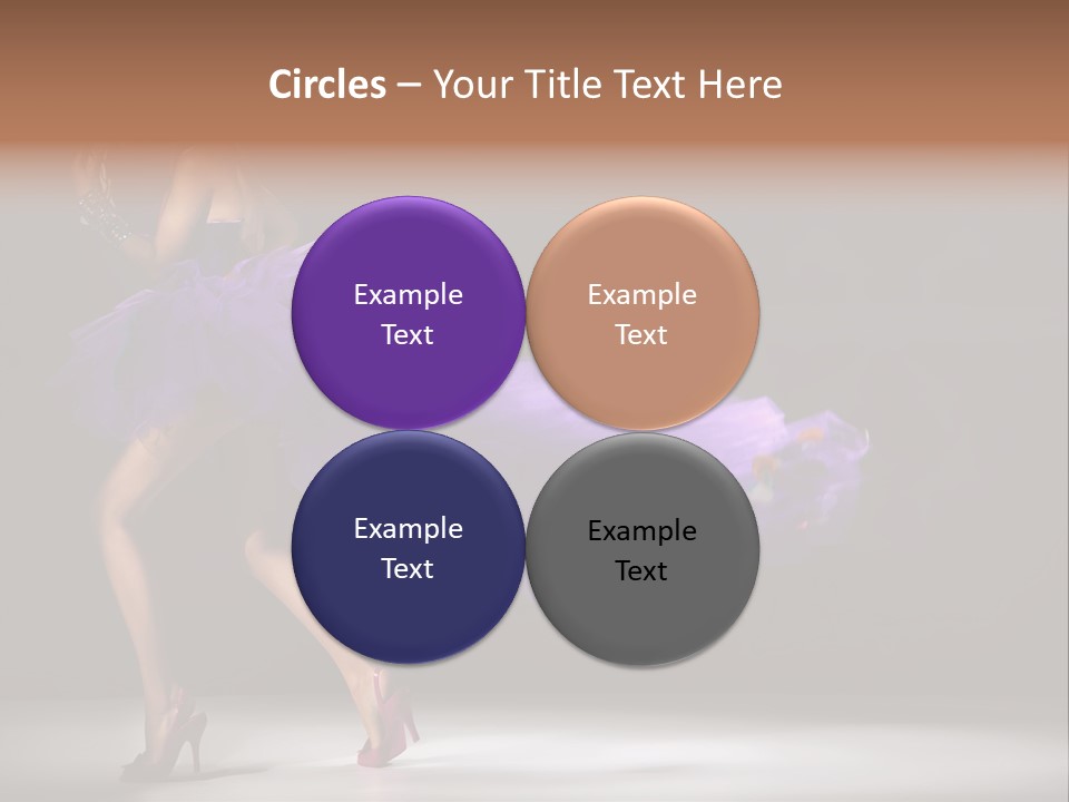 A Woman In A Purple Dress Is Dancing PowerPoint Template