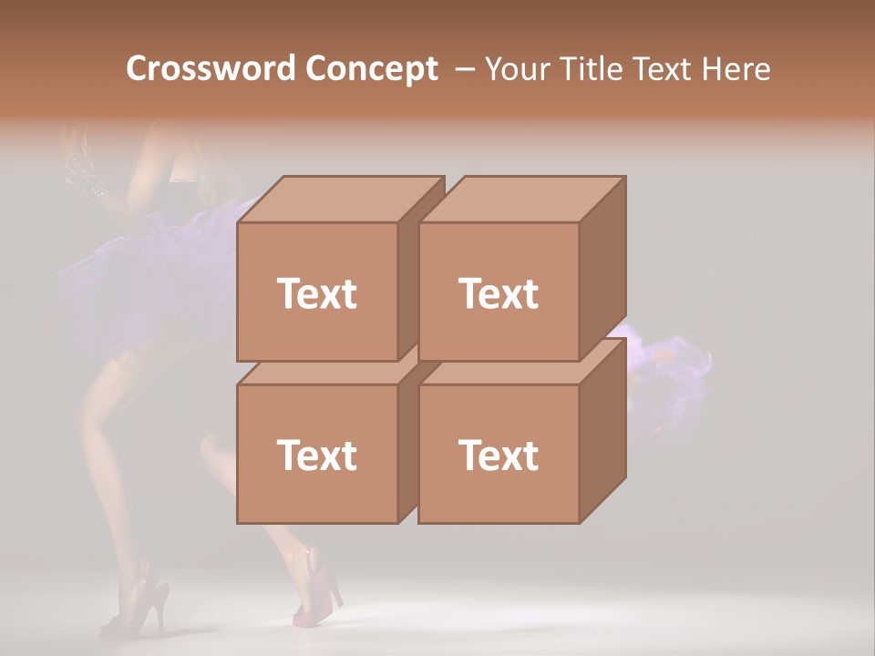A Woman In A Purple Dress Is Dancing PowerPoint Template