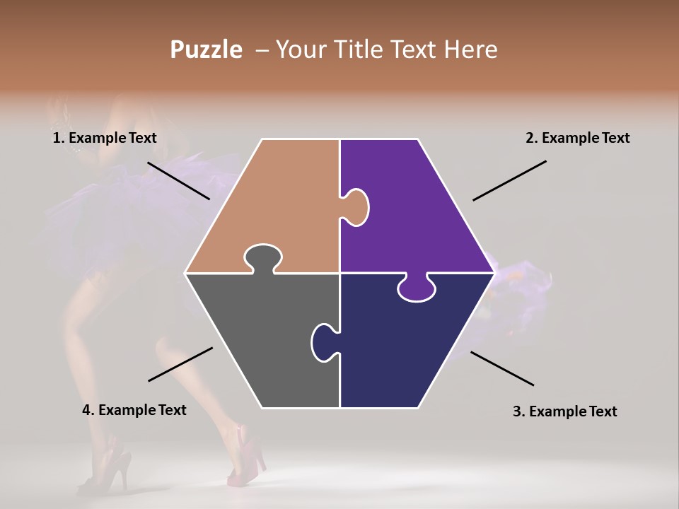 A Woman In A Purple Dress Is Dancing PowerPoint Template