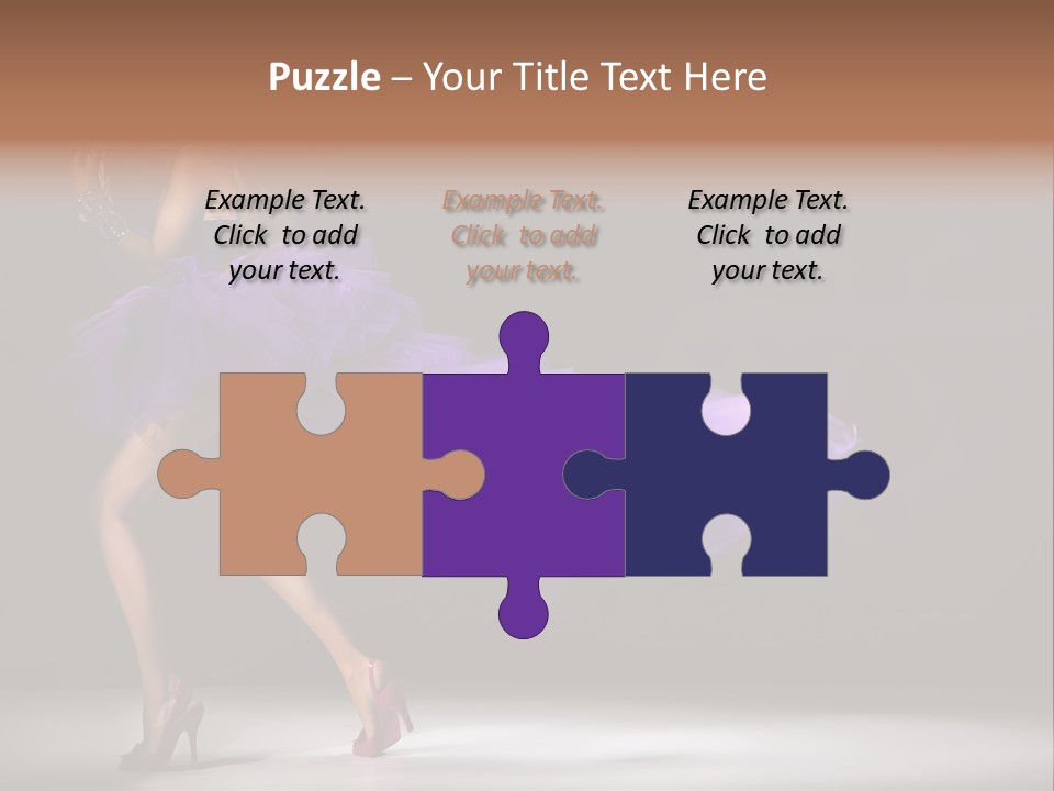 A Woman In A Purple Dress Is Dancing PowerPoint Template