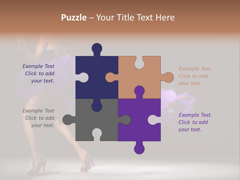 A Woman In A Purple Dress Is Dancing PowerPoint Template