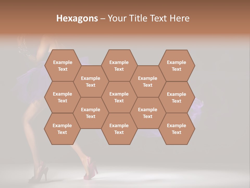 A Woman In A Purple Dress Is Dancing PowerPoint Template