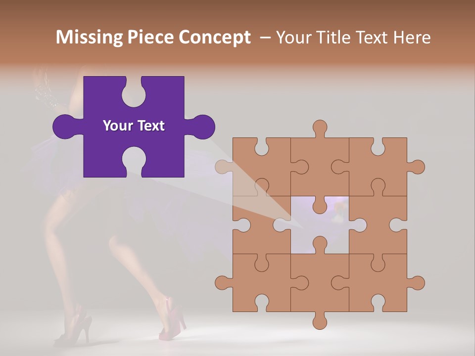 A Woman In A Purple Dress Is Dancing PowerPoint Template