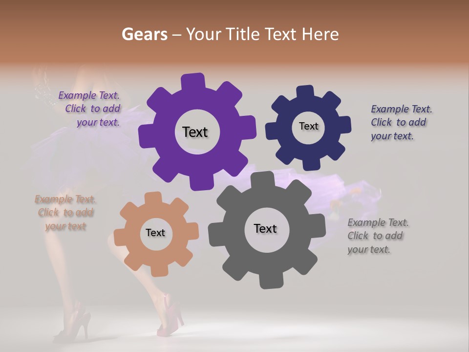 A Woman In A Purple Dress Is Dancing PowerPoint Template