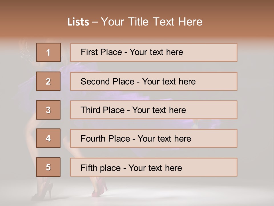 A Woman In A Purple Dress Is Dancing PowerPoint Template