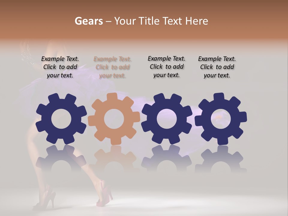 A Woman In A Purple Dress Is Dancing PowerPoint Template