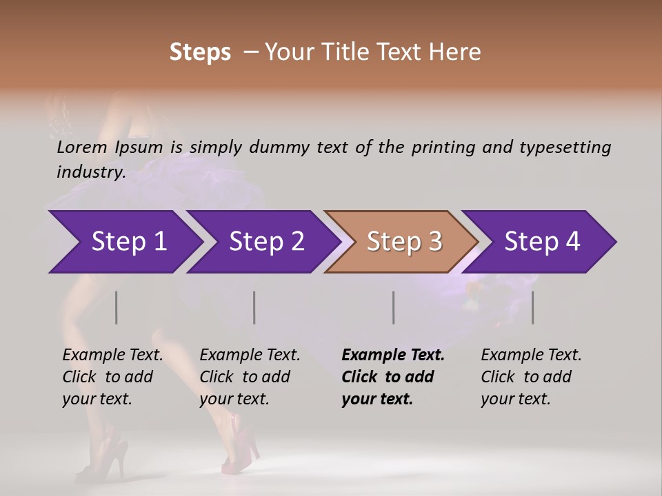 A Woman In A Purple Dress Is Dancing PowerPoint Template