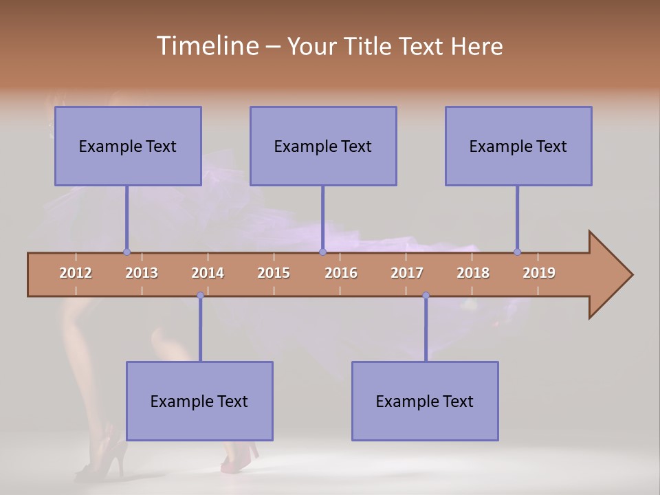 A Woman In A Purple Dress Is Dancing PowerPoint Template