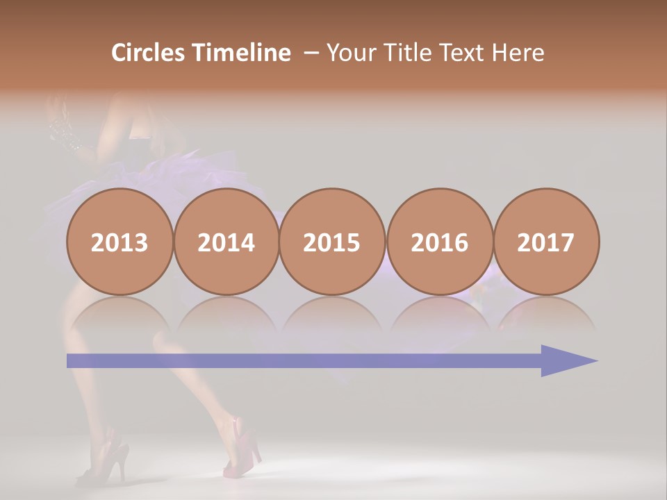 A Woman In A Purple Dress Is Dancing PowerPoint Template