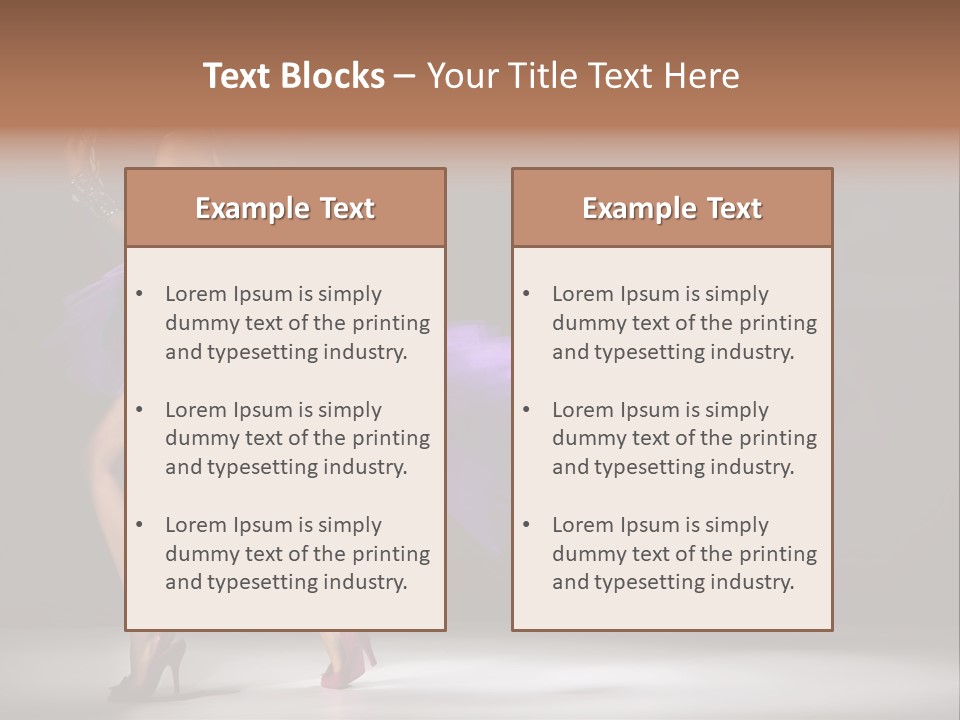 A Woman In A Purple Dress Is Dancing PowerPoint Template