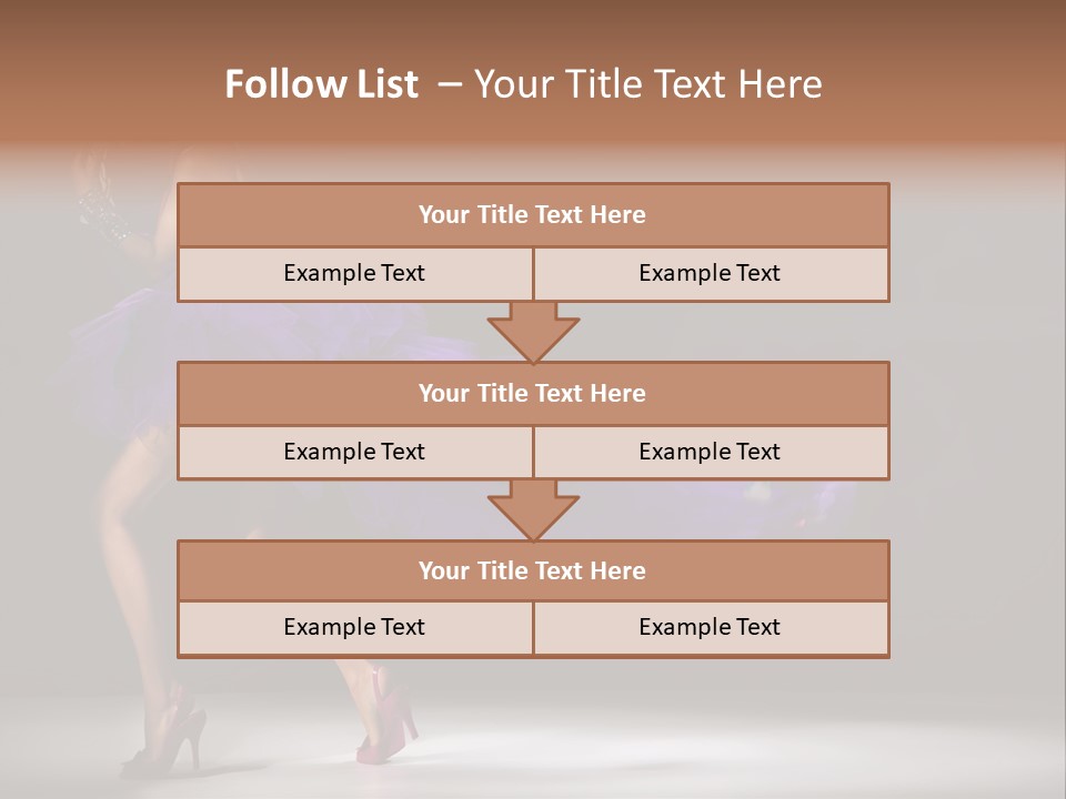 A Woman In A Purple Dress Is Dancing PowerPoint Template