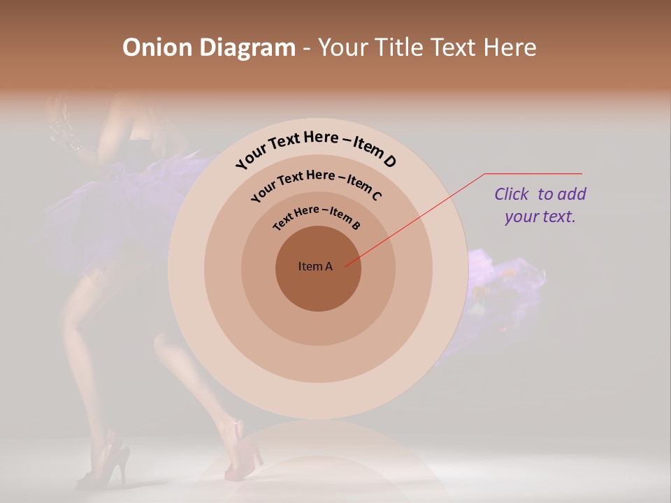 A Woman In A Purple Dress Is Dancing PowerPoint Template